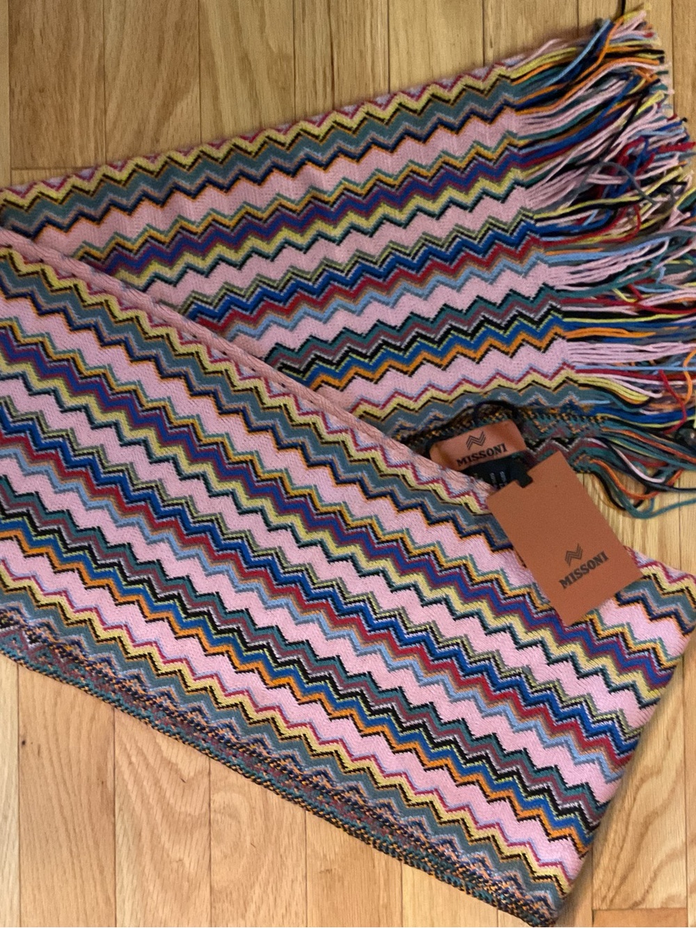 New - Missoni scarf chevron colourful zig zag pattern fall scarf winter scarf